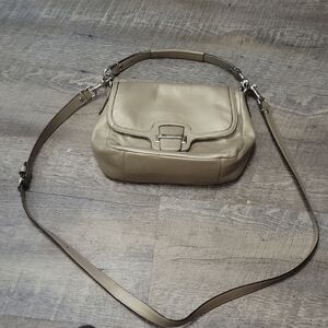 Coach Taylor Flap Bag Tan Leather Crossbody Bag